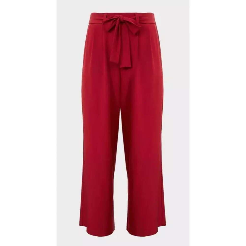 Torrid 2 Red Crepe Wide Leg Pants Trousers Office Business 18/20 Plus (B04)